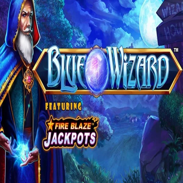 Slots logo of Blue Wizard Fire Blaze Jackpots from Rarestone Gaming at Verde Casino