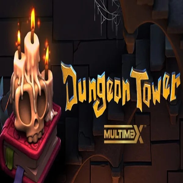 Dungeon Tower slot logo by Peter & Sons at Verde Casino