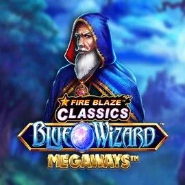 Fire Blaze Blue Wizard Megaways slot visual from Rarestone Gaming available on verdekaszino.org