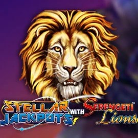 Official Jackpots logo: Stellar Jackpots with Serengeti Lions by Lightning Box Game at Verde Casino